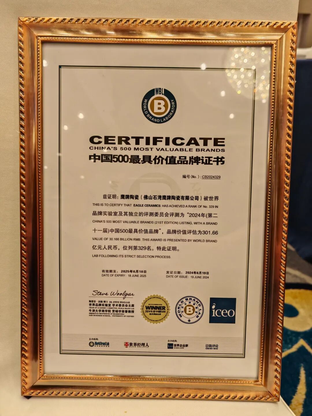 荣耀时刻｜鹰牌陶瓷荣获2024中国陶瓷品牌大会“年度领军品牌”奖项！(图16)