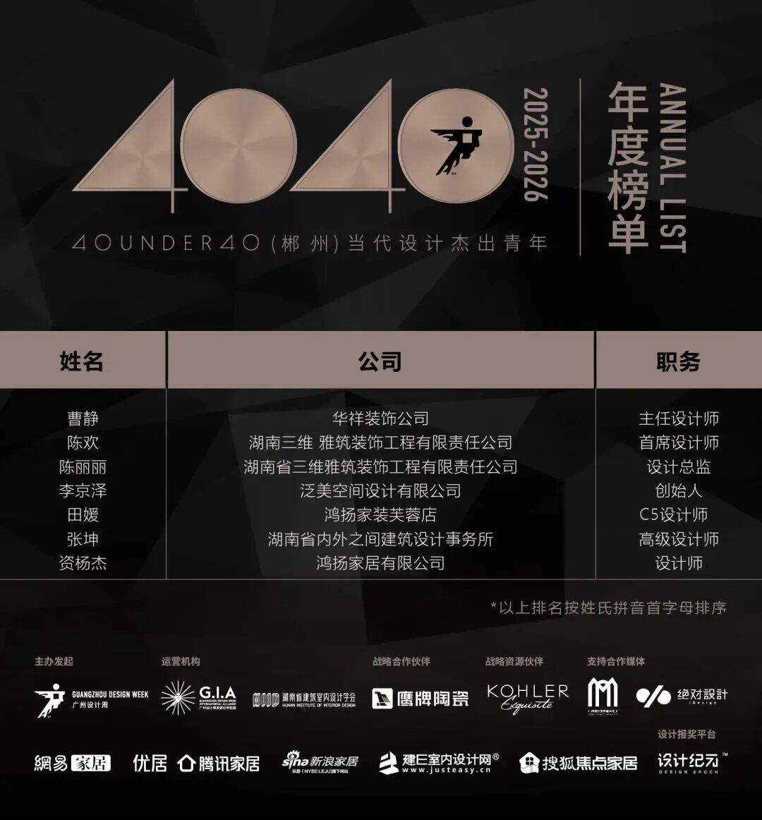 40 UNDER 40 | 城市榜 LIST·3 揭晓,30 城设计才俊,正闪耀登场(图11) 40 UNDER 40 | 城市榜 LIST·3 揭晓,30 城设计才俊,正闪耀登场(图11)