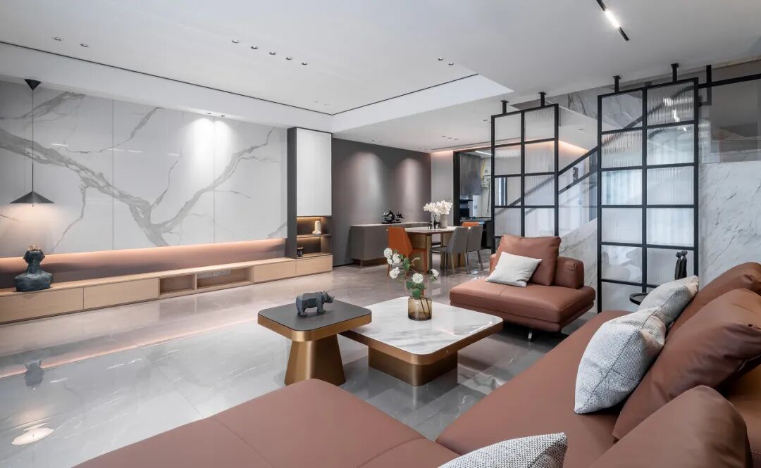 百万案例|280m²现代简约风,简单又不失质感,住的超舒心(图5) 百万案例|280m²现代简约风,简单又不失质感,住的超舒心(图5)